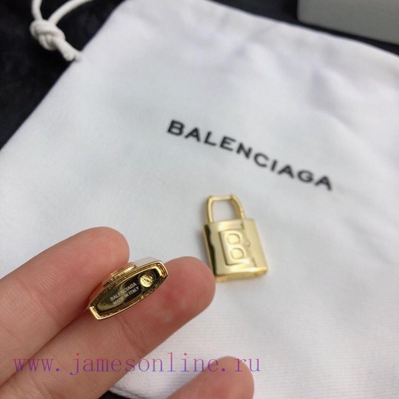 Original Order New Product Balenciaga New Gold Earrings Made Of Brass Material Plated With 18k 4vkn8i05 - Image 5