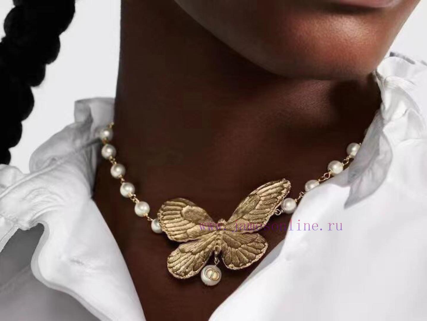 Dior's 2024 New Collection Beloved By Top Tier Brands Features A Letter CD Butterfly Necklace W m6ci12eg - Image 3