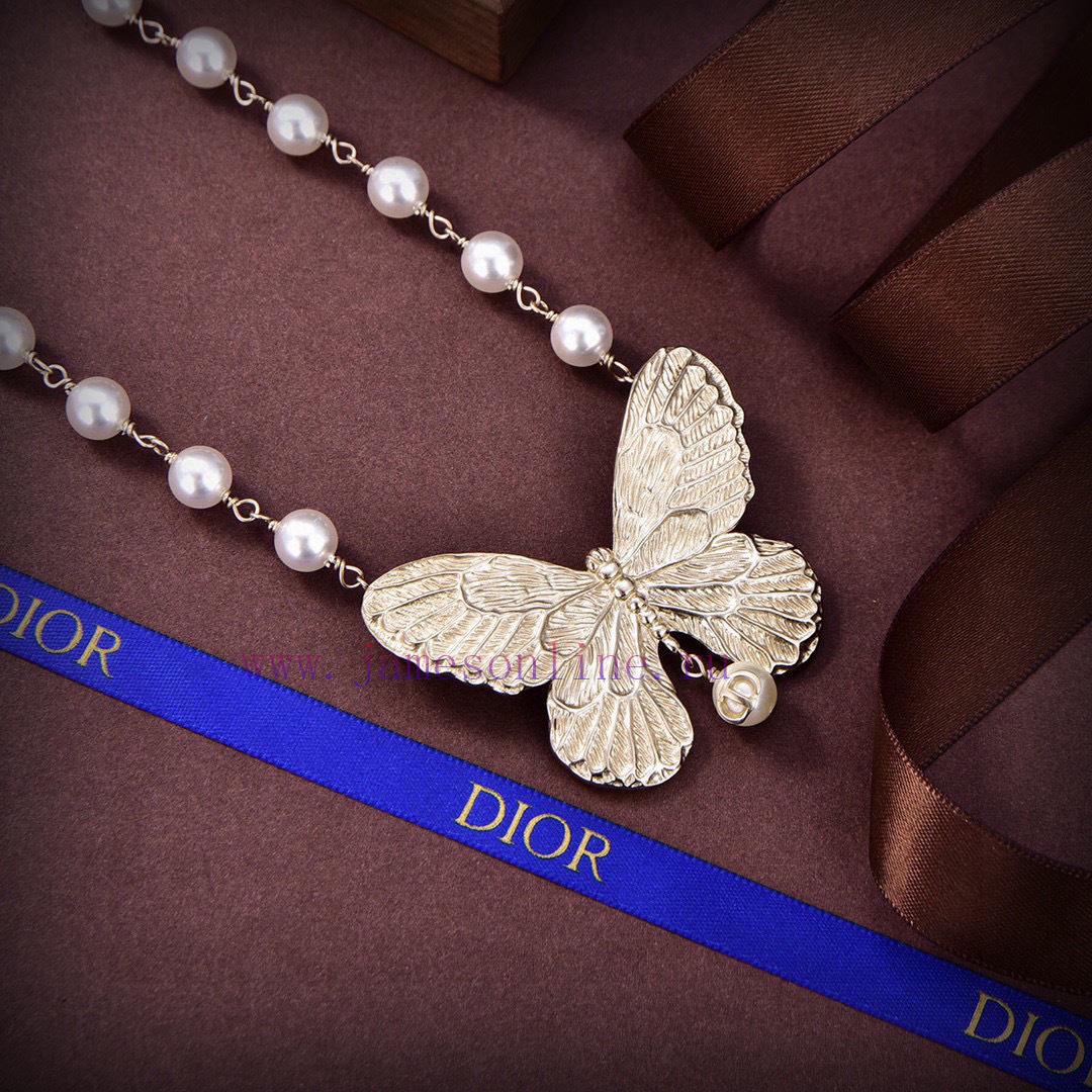 Dior's 2024 New Collection Beloved By Top Tier Brands Features A Letter CD Butterfly Necklace W m6ci12eg - Image 4