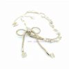 CH * Nel Bow Double Layered Necklace With Consistent ZP Brass MaterialUpdate Time: February 28 n8669dt6