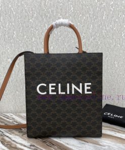 Loewe Bags Top Selling Series CABAS TRIOMPHE Canvas Small Vertical Handbag65% Coated Canvas 35% Calf Leath vpuu4217