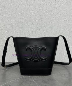 Loewe Bags CELINE 2022 Spring/Summer New CUIR Bucket Features A Three-dimensional Arc De Triomphe Logo For avm75cfj