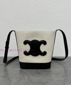 Loewe Bags CELINE 2022 Spring/Summer New CUIR Bucket Features A Three-dimensional Arc De Triomphe Logo For 8mhdjbvy
