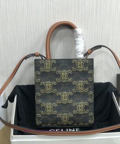 Loewe Bags New Celine 520 Capsule Series | CABAS Mini Logo Printed Heart Embroidered Vertical Handbag 1684 p3cia01h