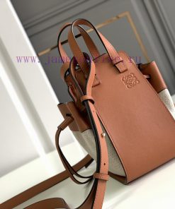 Loewe Bags LoeweMini Hammock Dw Bag Is A Mini Cowhide Leather And Linen Drawstring Bag With Soft Side Draw 1uckczch