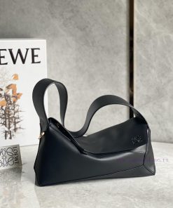 Loewe Bags ꫛꫀꪝ In Stock DeliveryPuzzle Hobo Underarm Bag Premium BlackUsing Ultra Soft Napa Calf Leather R hcvv885l