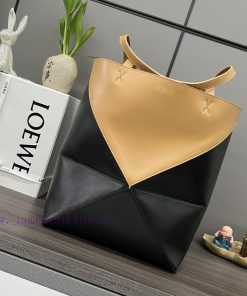 Loewe Bags . L ⊚℮ W ℮ The New Small-sized Color Blocked Shiny Leather Puzzle Fold Tote Adopts The Iconic G kfmqpbj5