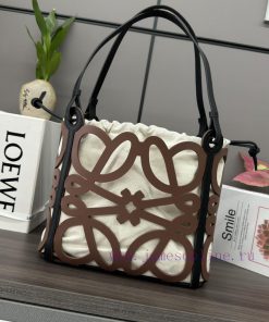 Loewe Bags . LO ℮ W ℮ Small Hollowed Out Bag Made Of Cowhide Leather Anagram Tote HandbagThis Multifunctio sktzwnal