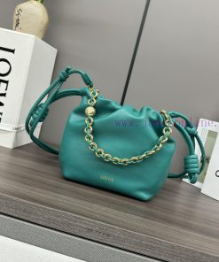 Loewe Bags The. LO ℮ W ℮ Mini Soft Nappa Goat Leather Flamenco Purse Bag Features A Pleated Design And Key rwdjphsu