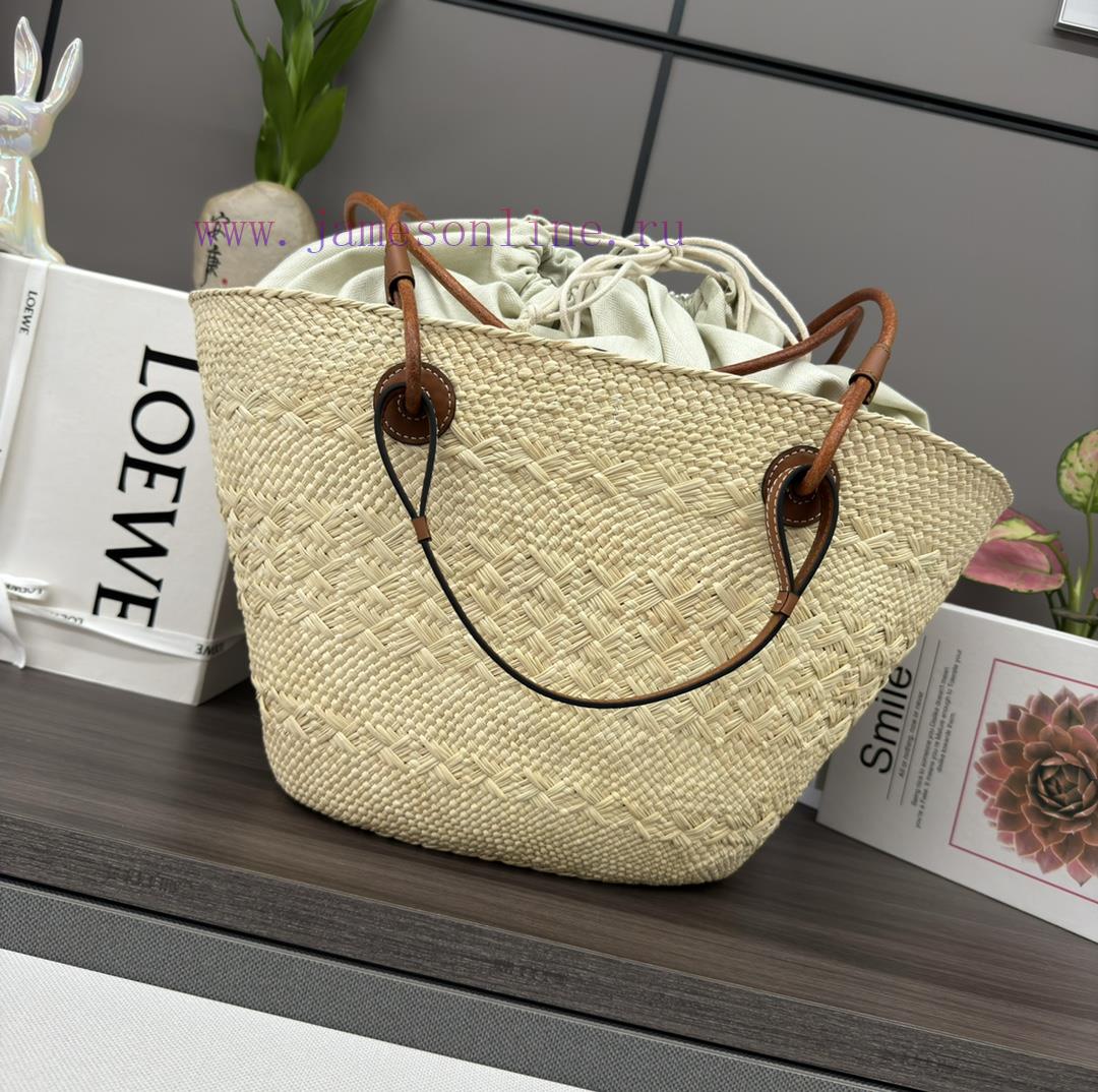 Loewe Bags .LO℮w℮ 🧺 Iraka Palm Fiber And Cow Leather Anagram Basket Handbag * A Traditional Basket Handbag 07kqypoi - Image 4