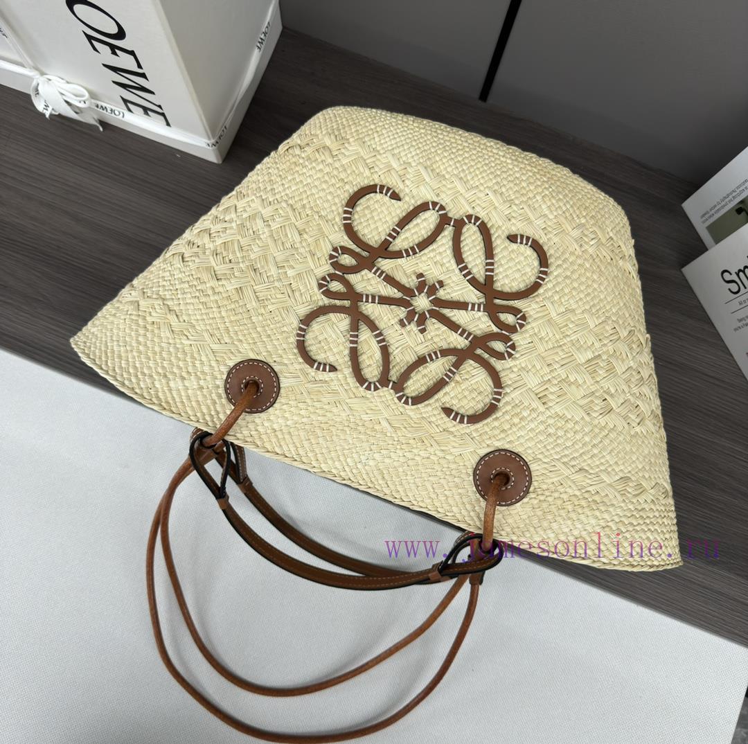Loewe Bags .LO℮w℮ 🧺 Iraka Palm Fiber And Cow Leather Anagram Basket Handbag * A Traditional Basket Handbag 07kqypoi - Image 6