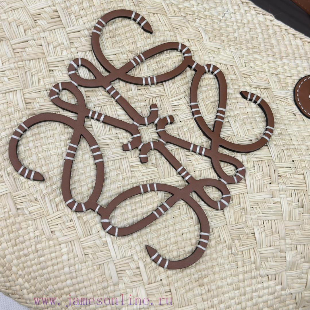 Loewe Bags .LO℮w℮ 🧺 Iraka Palm Fiber And Cow Leather Anagram Basket Handbag * A Traditional Basket Handbag 07kqypoi - Image 7