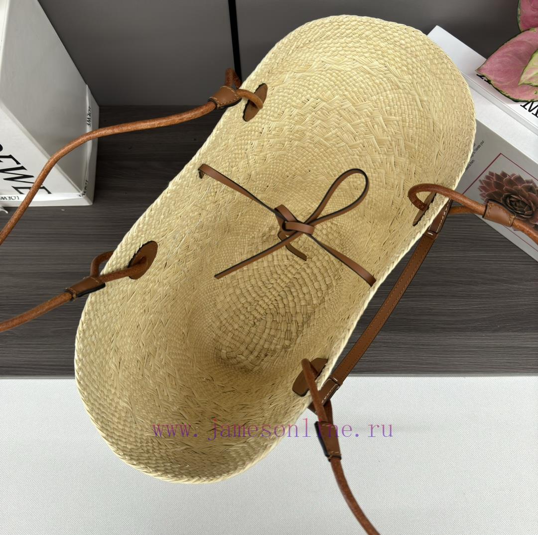 Loewe Bags .LO℮w℮ 🧺 Iraka Palm Fiber And Cow Leather Anagram Basket Handbag * A Traditional Basket Handbag 07kqypoi - Image 8
