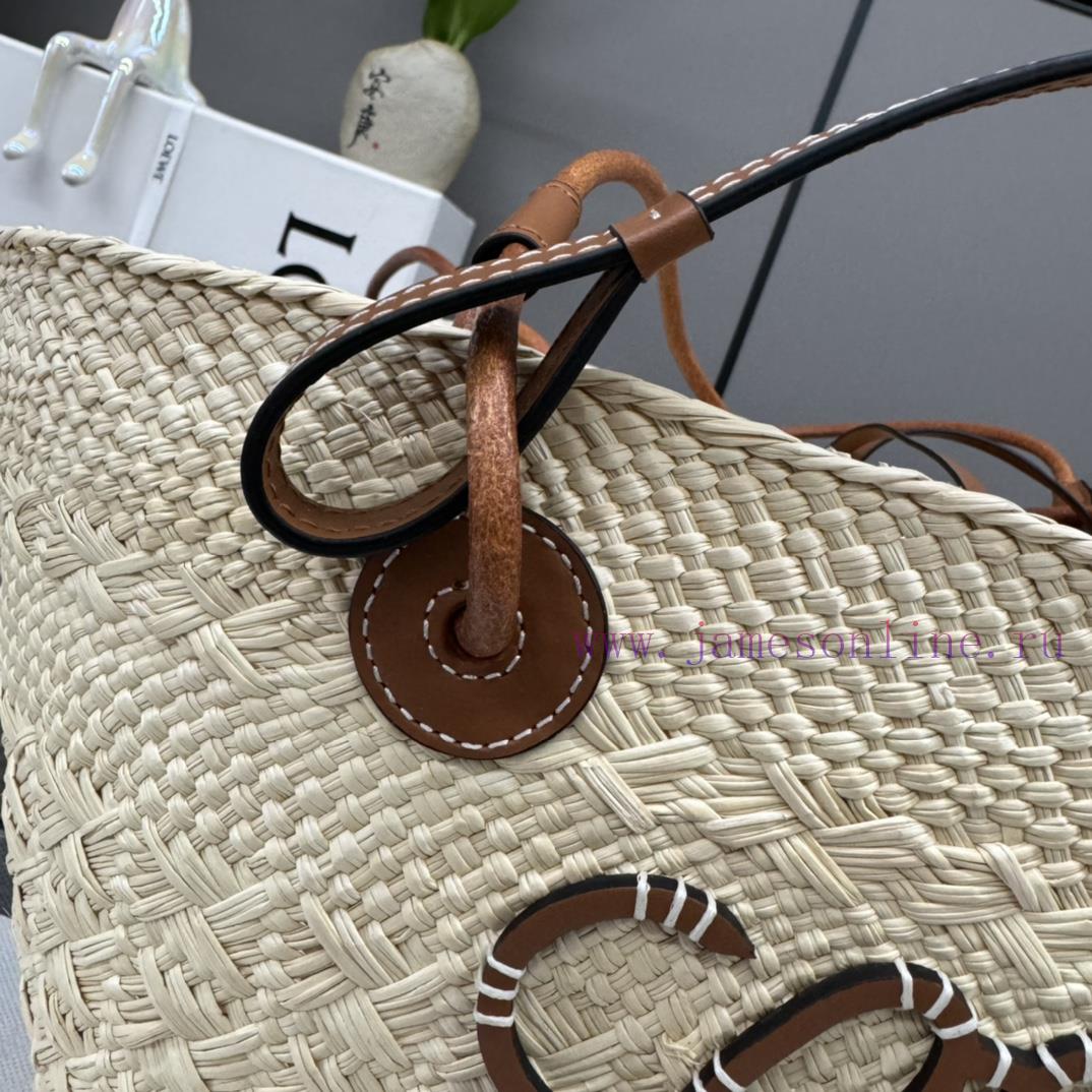 Loewe Bags .LO℮w℮ 🧺 Iraka Palm Fiber And Cow Leather Anagram Basket Handbag * A Traditional Basket Handbag 07kqypoi - Image 10