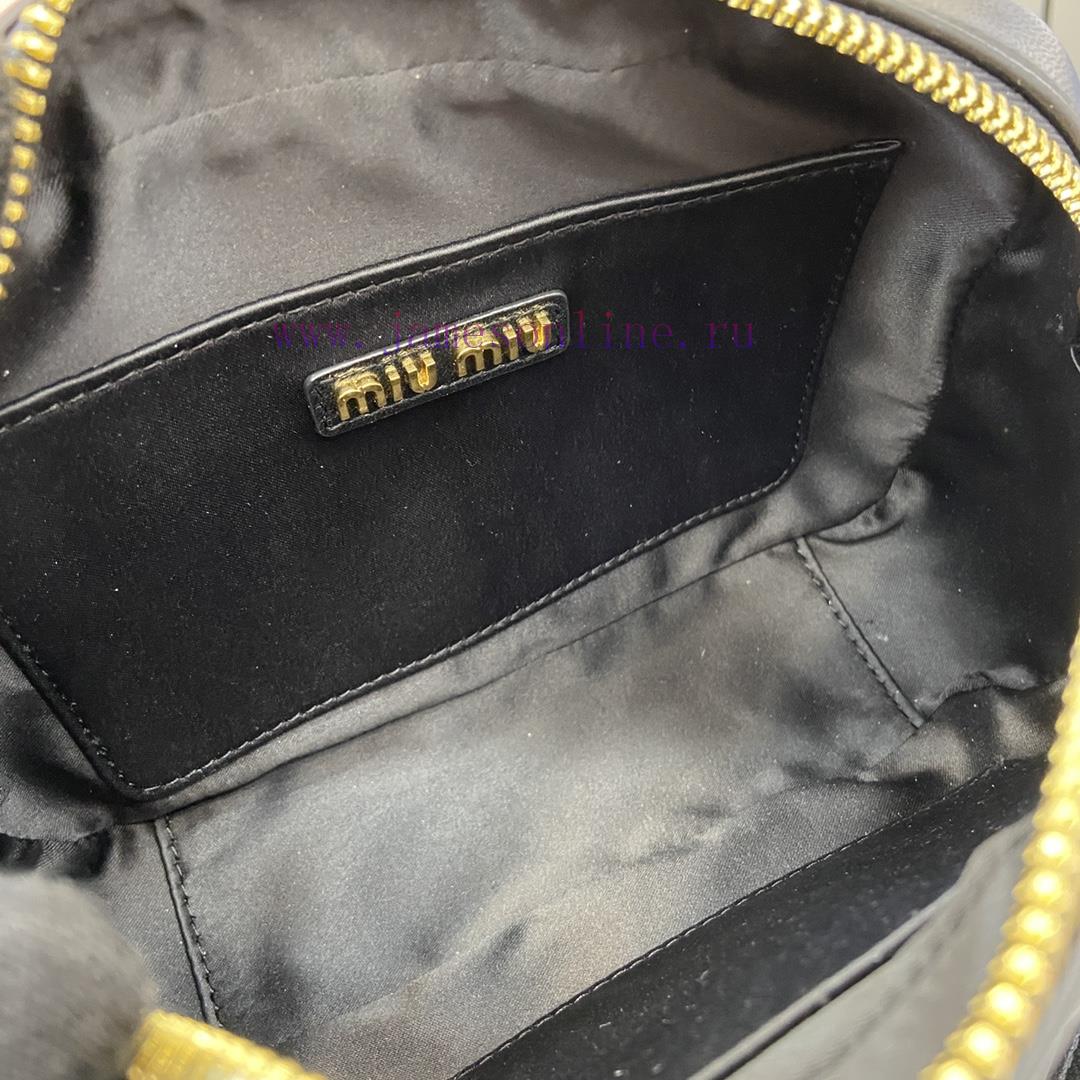 MiuMiu Bags New Arcadia Matelasse Sheep Leather Small (19cm) Bowling Handbag/Crossbody Bag~Gram SheepskinTh m27ww556 - Image 10