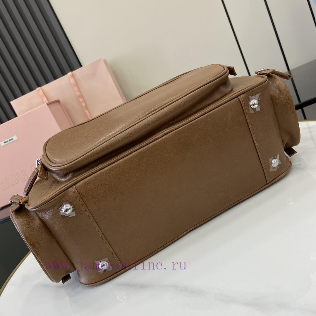 MiuMiu Bags New Adventure Nappa Sheepskin Handbag/shoulder Bag With Full Original Packaging - BrownThis Han fakn5qhi - Image 5