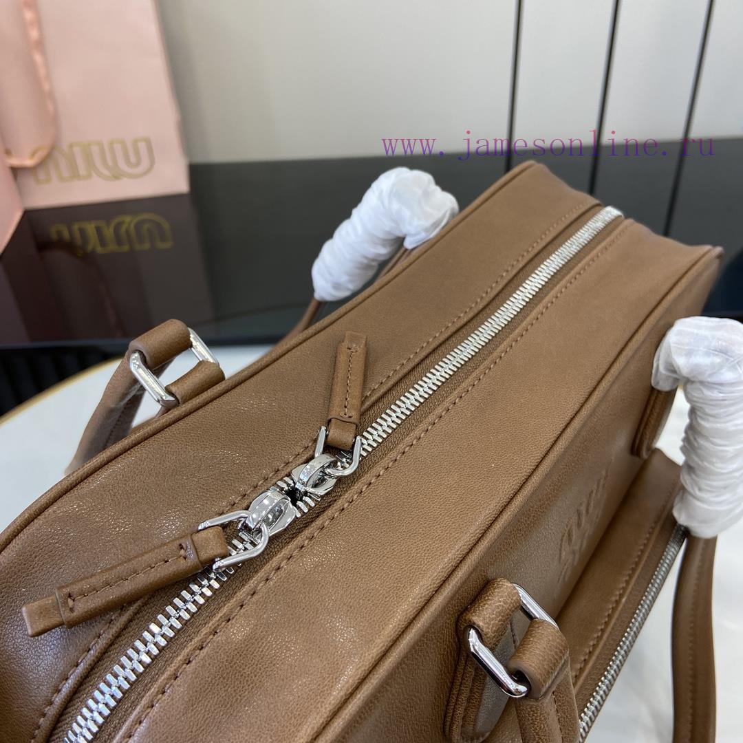 MiuMiu Bags New Adventure Nappa Sheepskin Handbag/shoulder Bag With Full Original Packaging - BrownThis Han fakn5qhi - Image 8