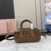 MiuMiu Bags New Arcadia Suede Cowhide Small Size (22cm) Bowling/crossbody Bag With Full Original Packaging nn86ibof