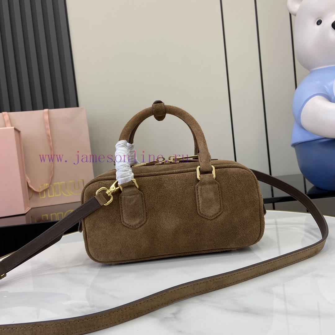 MiuMiu Bags New Arcadia Suede Cowhide Small Size (22cm) Bowling/crossbody Bag With Full Original Packaging nn86ibof - Image 4