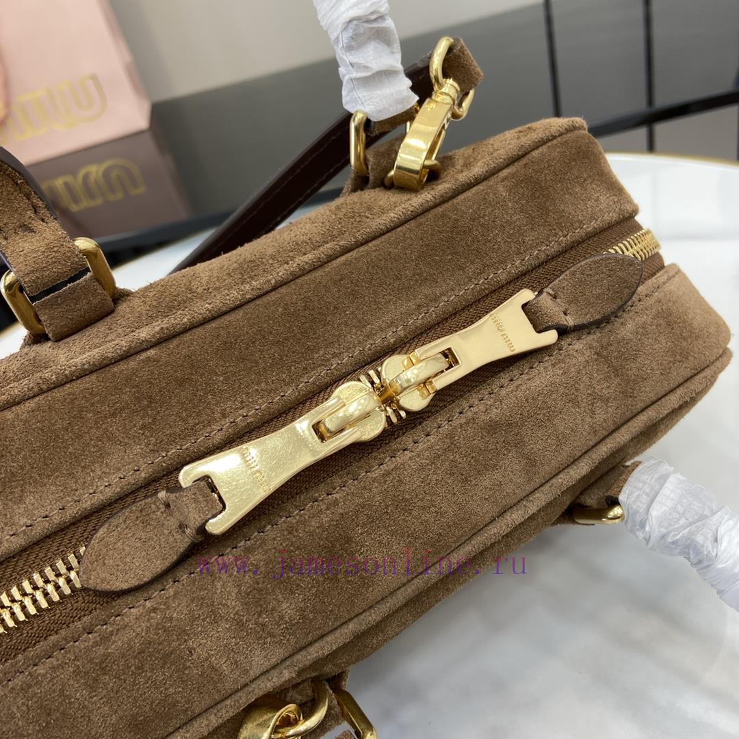 MiuMiu Bags New Arcadia Suede Cowhide Small Size (22cm) Bowling/crossbody Bag With Full Original Packaging nn86ibof - Image 7
