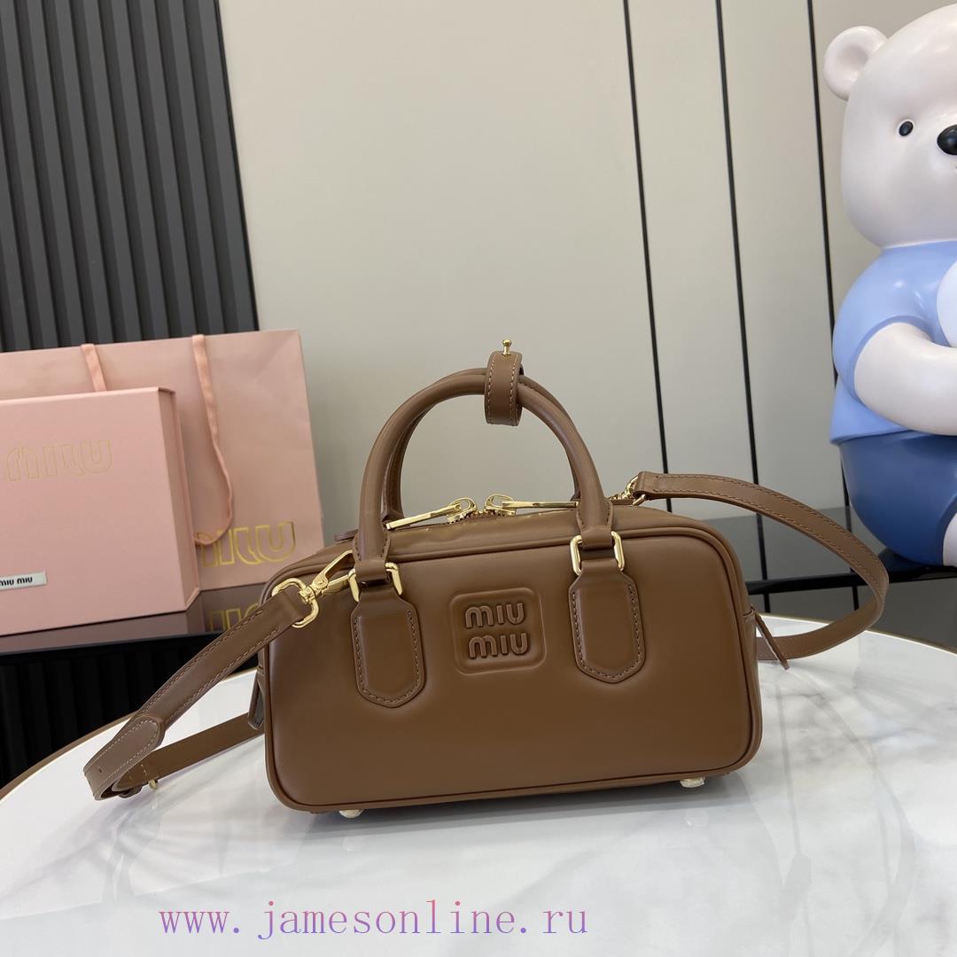 MiuMiu Bags New MIU MIU With Full Original PackagingCaramel Bowling Upper Body Effect Miu Miu Ladies Arcadi rv3lide6 - Image 2
