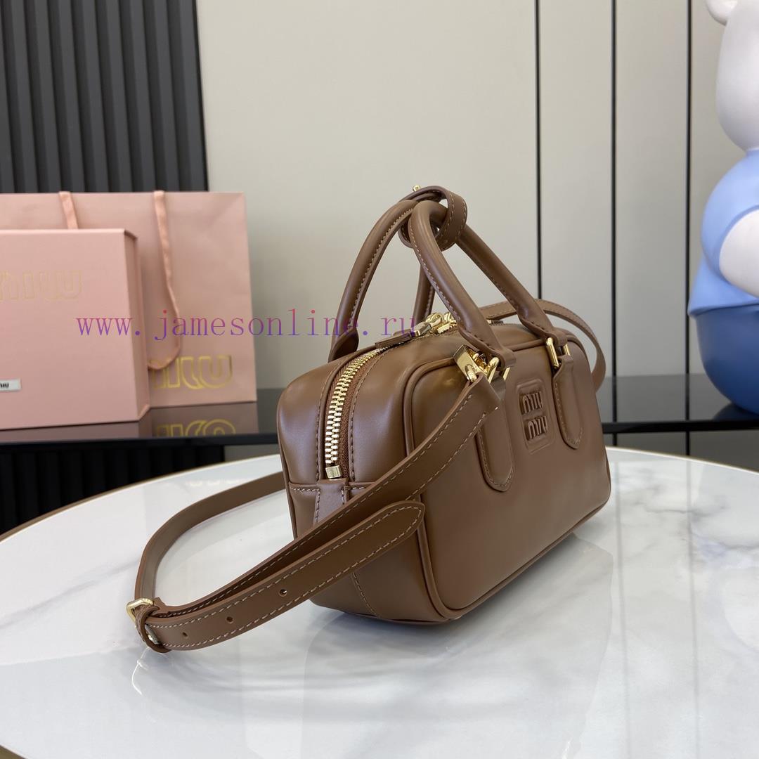 MiuMiu Bags New MIU MIU With Full Original PackagingCaramel Bowling Upper Body Effect Miu Miu Ladies Arcadi rv3lide6 - Image 3