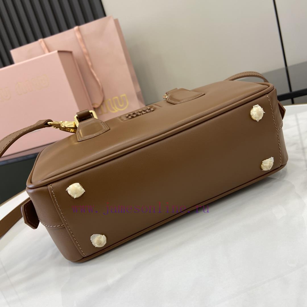 MiuMiu Bags New MIU MIU With Full Original PackagingCaramel Bowling Upper Body Effect Miu Miu Ladies Arcadi rv3lide6 - Image 5