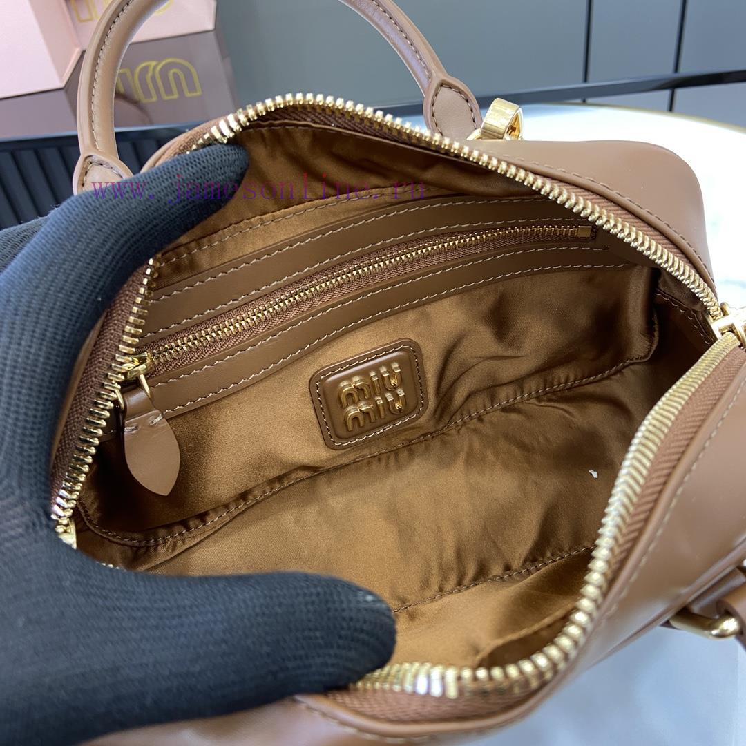 MiuMiu Bags New MIU MIU With Full Original PackagingCaramel Bowling Upper Body Effect Miu Miu Ladies Arcadi rv3lide6 - Image 9