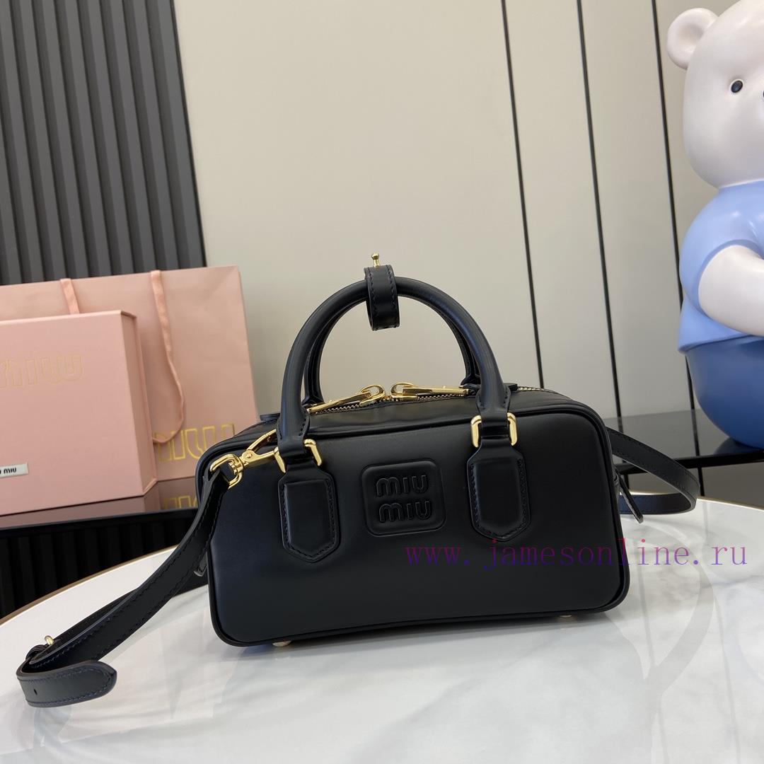MiuMiu Bags New MIU MIU With Full Original PackagingBlack Bowling Upper Body Effect Miu Miu Ladies ArcadiaT 6zw2ajey