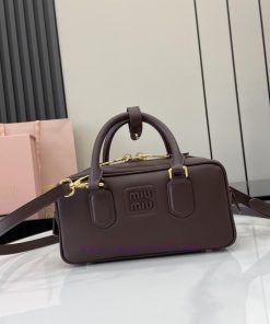 MiuMiu Bags New MIU MIU With Full Original PackagingBlack Bowling Upper Body Effect Miu Miu Ladies ArcadiaT mx8i1450