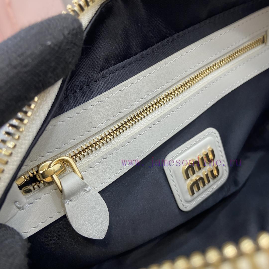 MiuMiu Bags New MIU MIU With Full Original PackagingCaramel Bowling Upper Body Effect Miu Miu Ladies Arcadi x4d5kx06 - Image 12