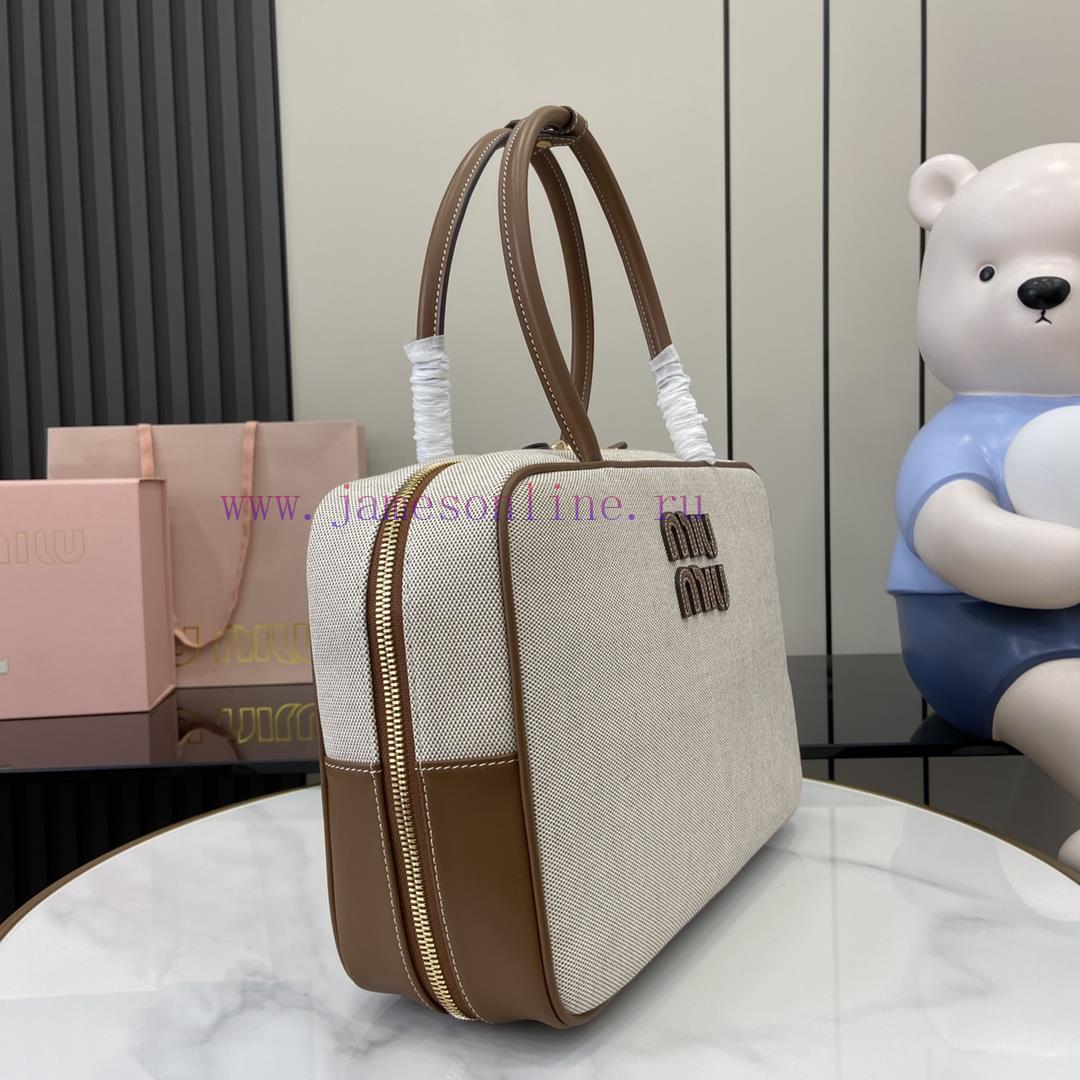 MiuMiu Bags The New MIU MIU Original Canvas With Caramel Brown Briefcase Combines Fashion And Classic And T kdu9q4sc - Image 3