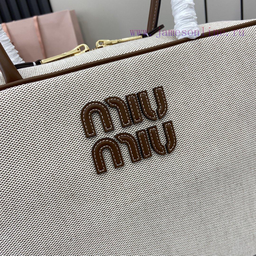 MiuMiu Bags The New MIU MIU Original Canvas With Caramel Brown Briefcase Combines Fashion And Classic And T kdu9q4sc - Image 6