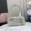 MiuMiu Bags Equipped With A Complete Set Of Original Packaging M's New Product Splicing Bowling Ball Is Han p6d711tm