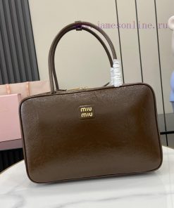 MiuMiu Bags The New MIUM Briefcase With A Complete Set Of Original Packaging Is Handmade And Made Of A Bran wljbvyvn