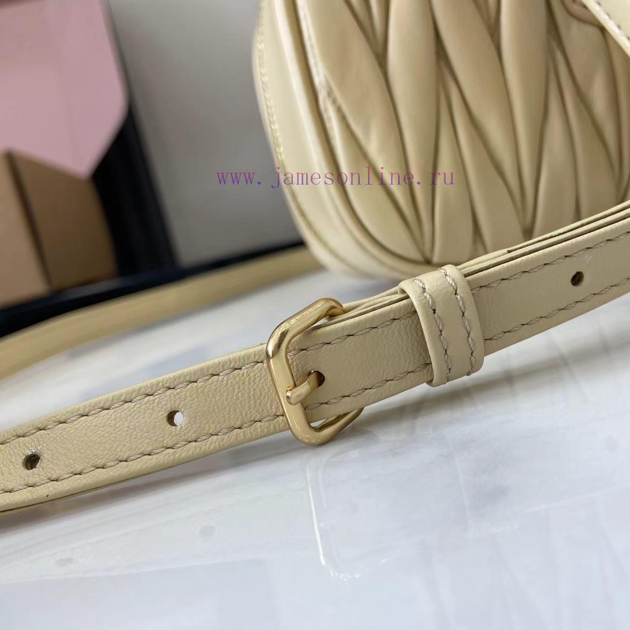 MiuMiu Bags New Arcadia Matelasse Sheep Leather Medium 27cm Bowling Handbag/Crossbody Bag~Calendula Sheepsk 3f6c3tys - Image 12