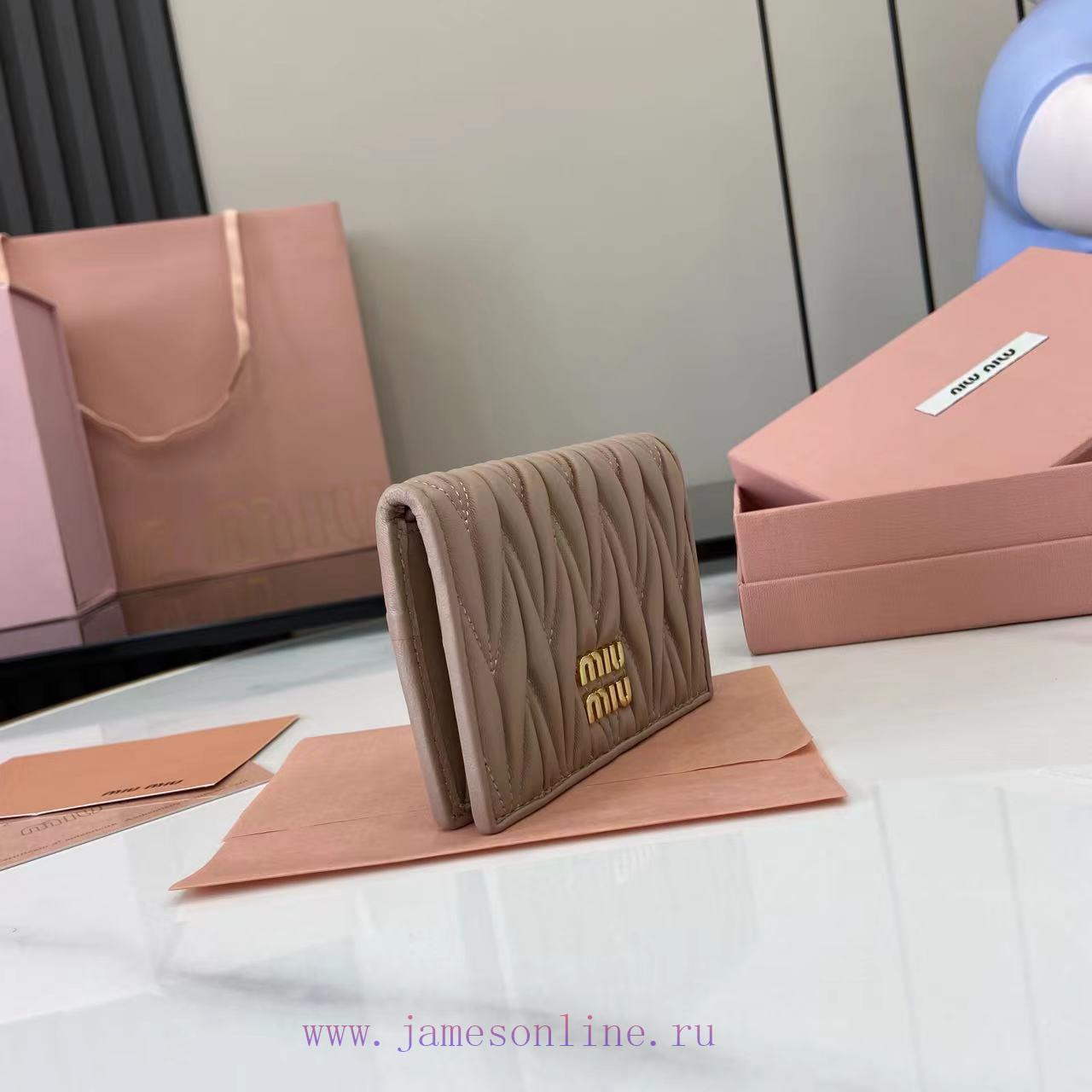 MiuMiu Bags Equipped With A Complete Set Of Original Packaging The New Pocket Wallet Is Made Of Imported To 5prj6u6n - Image 3