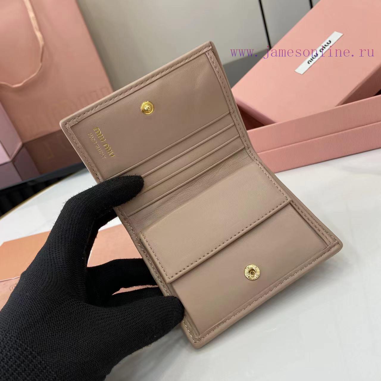 MiuMiu Bags Equipped With A Complete Set Of Original Packaging The New Pocket Wallet Is Made Of Imported To 5prj6u6n - Image 8