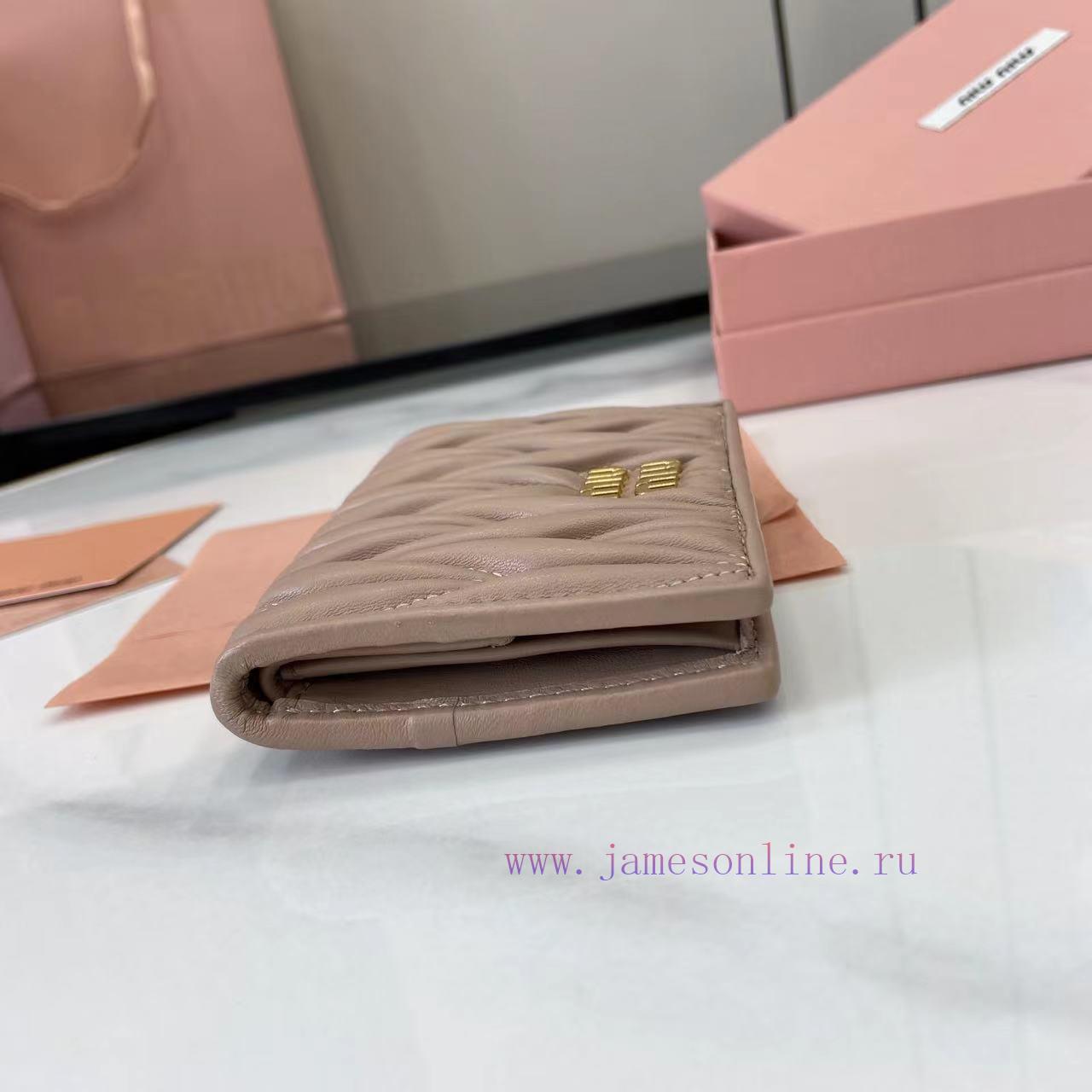 MiuMiu Bags Equipped With A Complete Set Of Original Packaging The New Pocket Wallet Is Made Of Imported To 5prj6u6n - Image 12