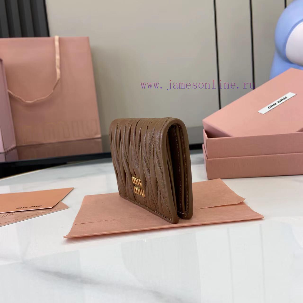 MiuMiu Bags Equipped With A Complete Set Of Original Packaging The New Pocket Wallet Is Made Of Imported To ilmexw7e - Image 12