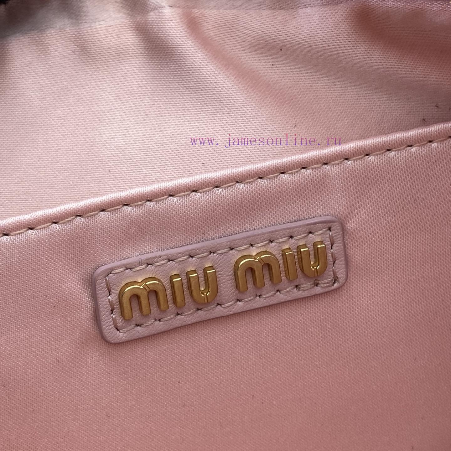 MiuMiu Bags New Arcadia Matelasse Sheep Leather Small (19cm) Bowling Handbag/Crossbody Bag~Light Pink Sheep phjkec4p - Image 10