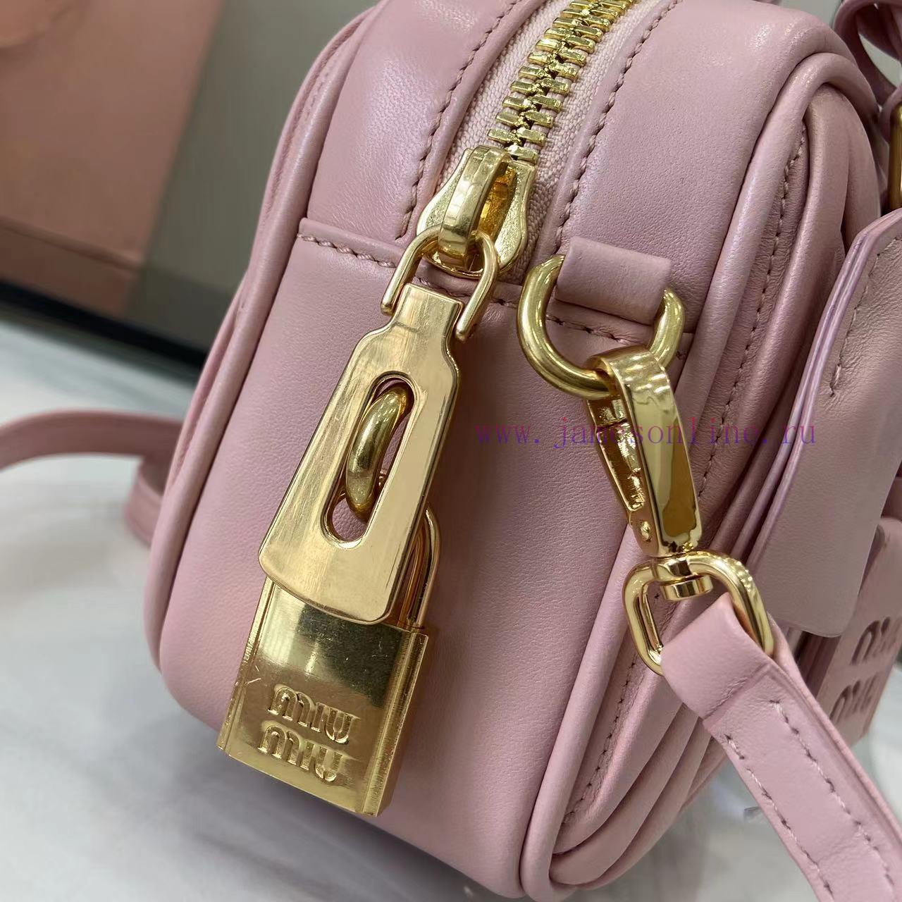 MiuMiu Bags New Arcadia Matelasse Sheep Leather Small (19cm) Bowling Handbag/Crossbody Bag~Light Pink Sheep phjkec4p - Image 11