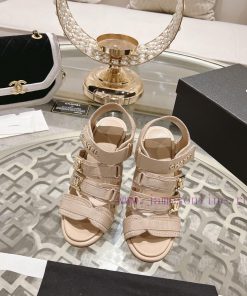 Chanel Chain Cloth Head Coarse Custom Shoes/Sandals Are A Divine Shoe Full Of Chanel Atmosphere mvmrrrmn