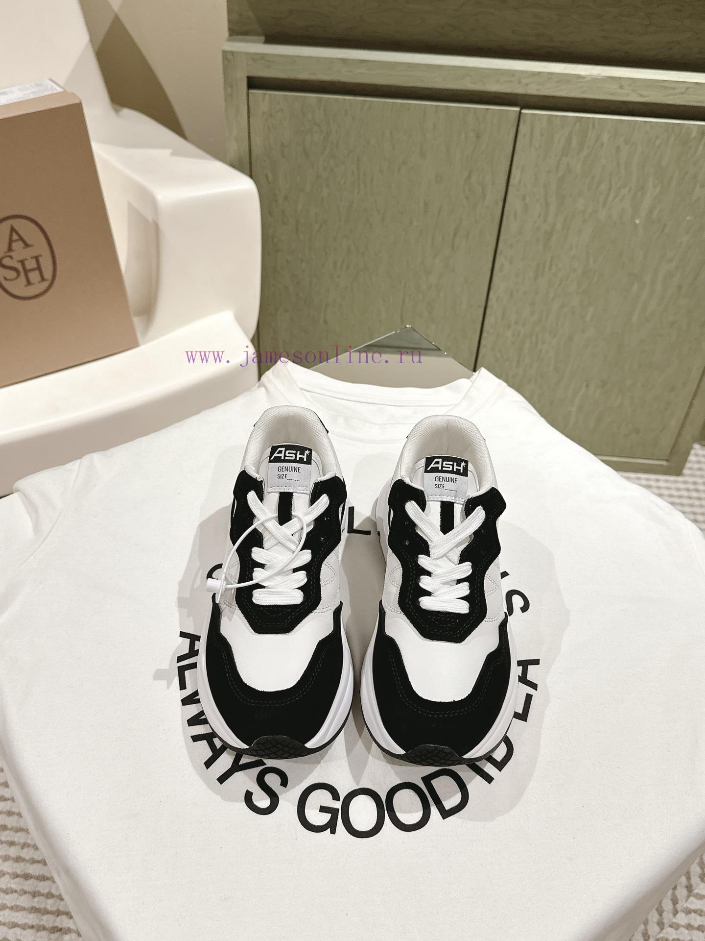 | ²⁰²4 𝐬𝐬 🤍🤎 ASH's New MAGIC Series Fashionable White Shoes Are Casual With Chrome Free Cowhid 6wecleu7 - Image 2