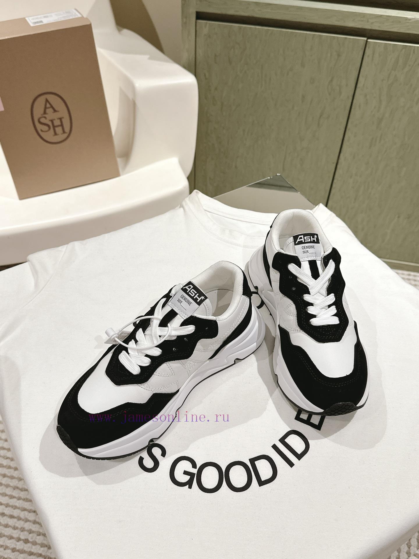 | ²⁰²4 𝐬𝐬 🤍🤎 ASH's New MAGIC Series Fashionable White Shoes Are Casual With Chrome Free Cowhid 6wecleu7 - Image 4
