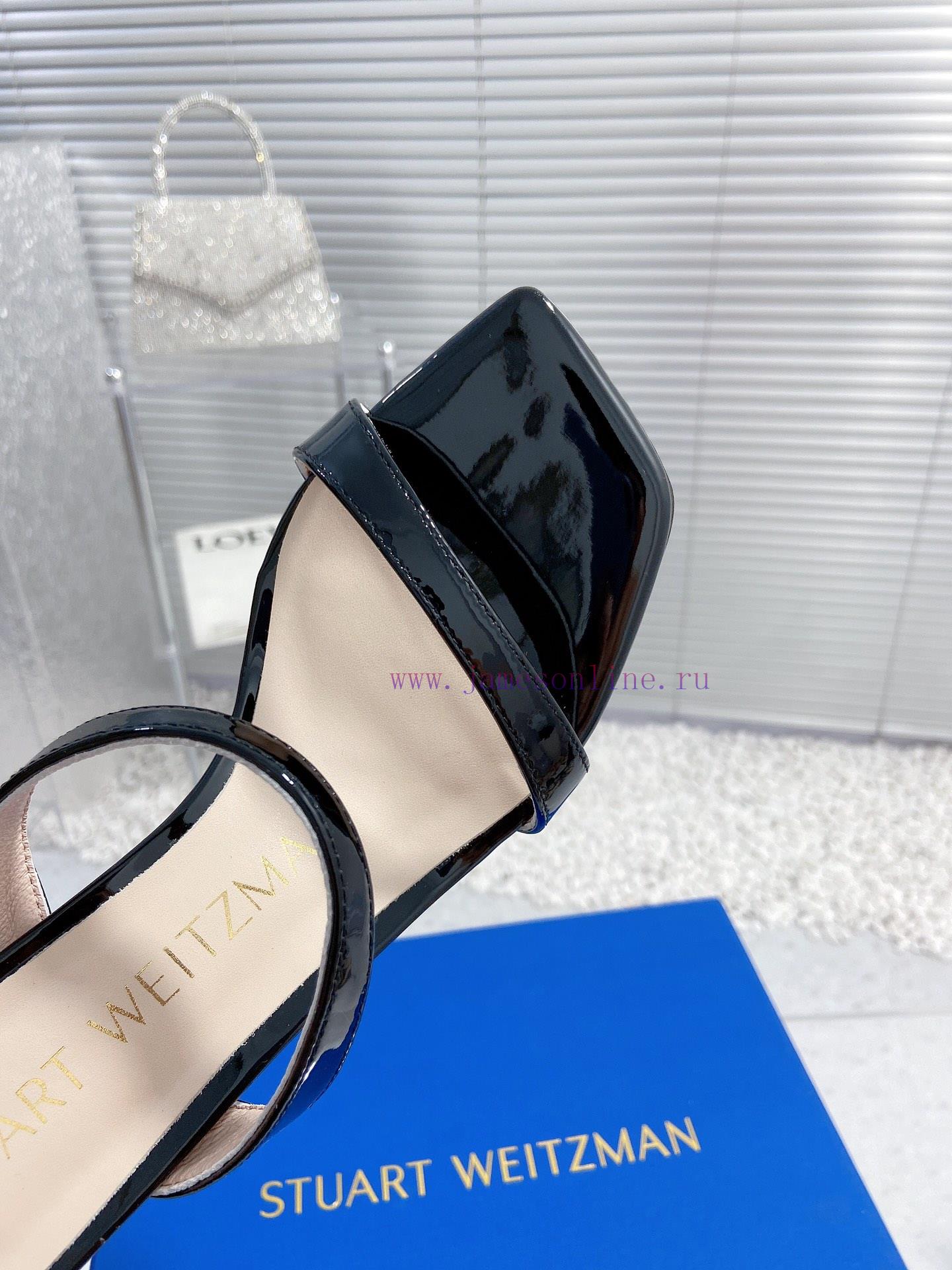 Stuart Weitzman's New SW Thick Heel Square Toe SlippersShoe Upper Made Of Cowhide Sheepskin Jin 2nddfpj0 - Image 9