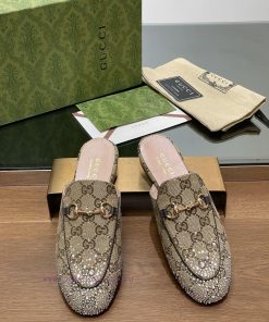 2025 Early Spring New Gucci Jordaan Series Multi Faceted Crystal Diamond Le Fu Slippers Year En n6qvrpe9