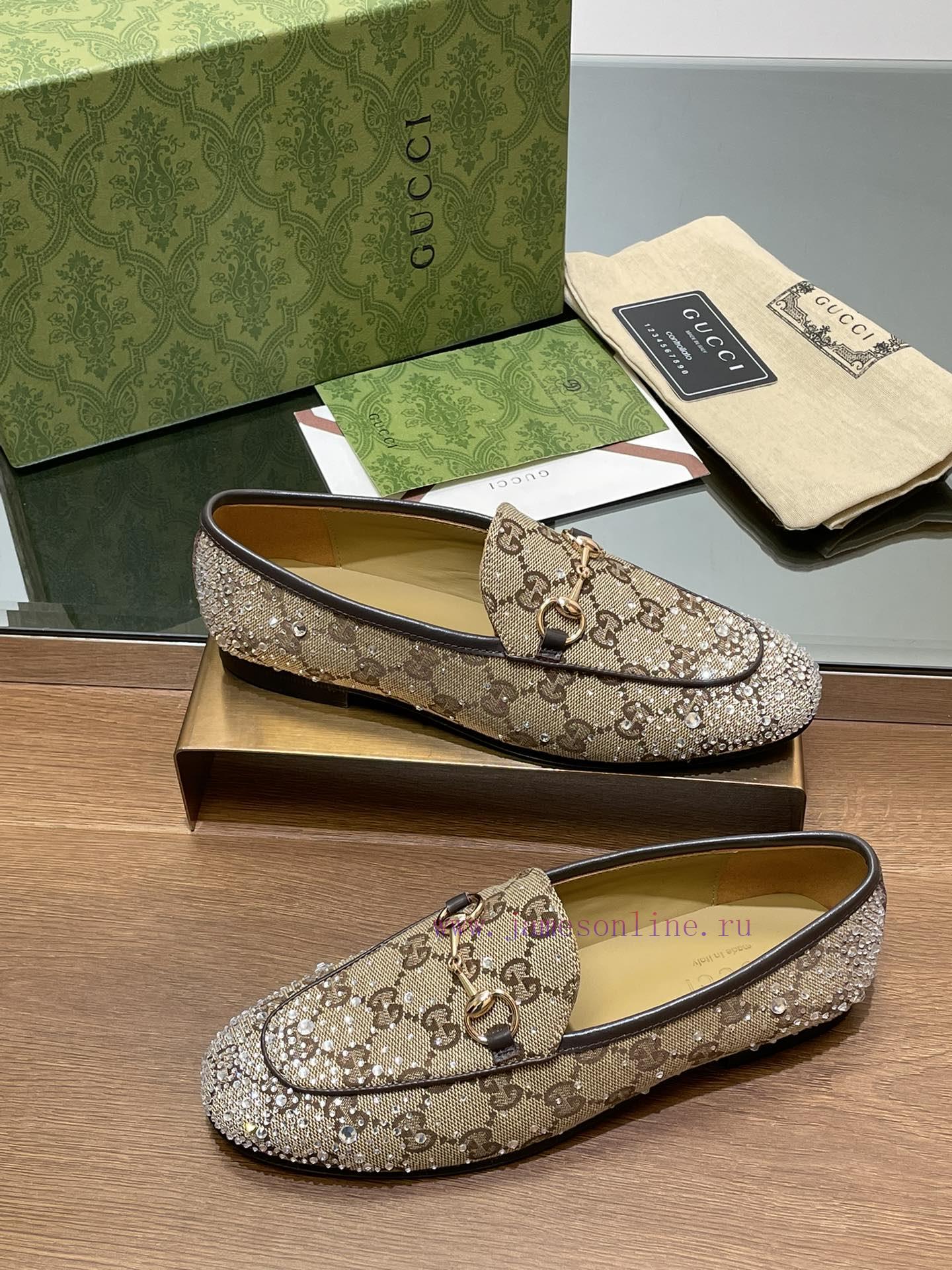 2025 Early Spring New Gucci Jordaan Series Multi Facet Crystal Diamond Loafers Aiming For Top Q gztbcc9u - Image 6