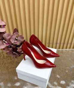 DIOR2025/𝐒𝐒𝐧𝐞𝐰 Spring/Summer Lacquer Leather Pointed High Heels Single Shoe Series———————————Co sydknnpd