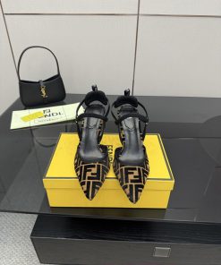 FENDI's Latest Popular Double Belt FF Decorative Jacquard FabricJacquard Fabric On The Upper Of 3oviy6bv